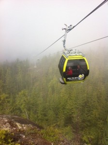 above the clouds at the top